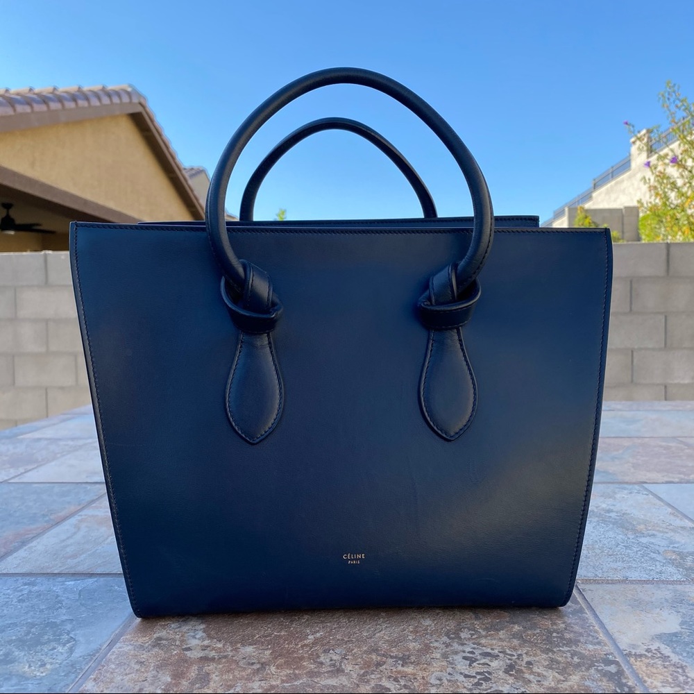 SOLD Celine Small Tie Palmalato Leather Tote - Picture 14 of 15